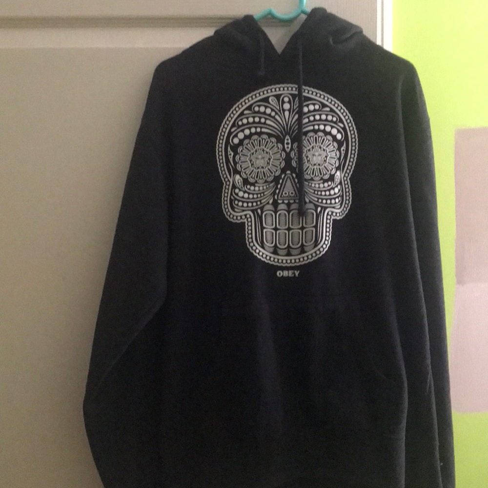 Obey Sugar Skull Glow in the Dark Sweatshirt